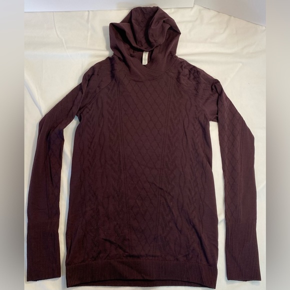 NWOT Lululemon Rest Less Hoodie  Black Cherry  size 10 - Picture 2 of 13